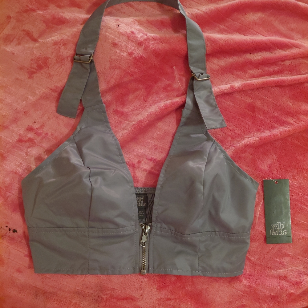 Wild Fable Gray Halter Bralette